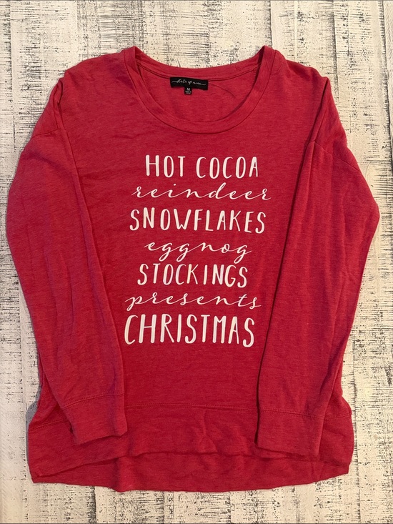 State of Mine Tops - Women’s Red Christmas Graphic Sweatshirt